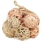 Light Brown Dried Plant Handmade Orbs & Vase Filler with Fishnet Bag Set